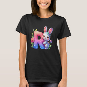 Camiseta Letra R del alfabeto de Pascua - Huevo divertido d