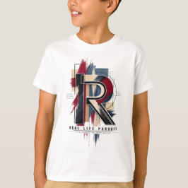 Camiseta Letra R – Diseño de tipografía moderna minimalista