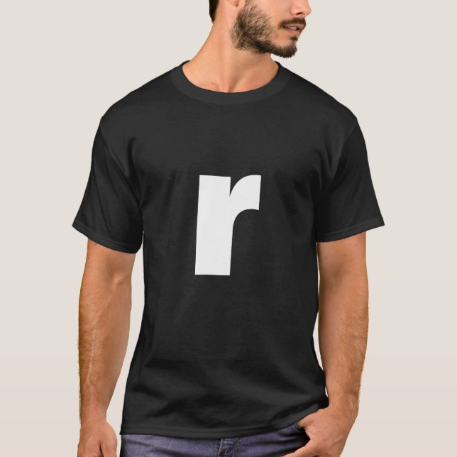 Camiseta Letra R letra con letra funda inferior con letra o (Anverso)