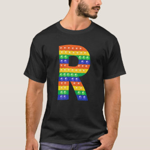 Camiseta Letra R mayúscula Fidget Pop que coincide con P
