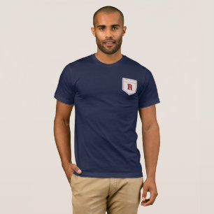 Camiseta Letra R - Nombre inicial Alcance de bolsillo a la
