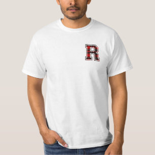 Camiseta Letra R Nombre Monograma Tartán Inicial Imprimir
