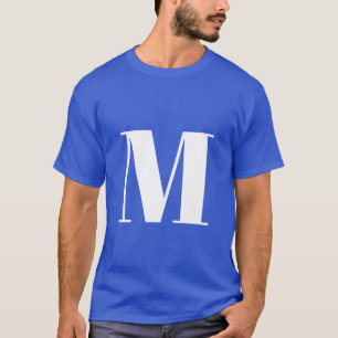 Camiseta Letra real profunda inicial monograma moderno esti