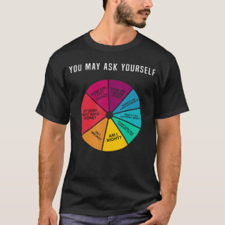 Camiseta Letra Retro de Música de los 80 Gráfico Circular P