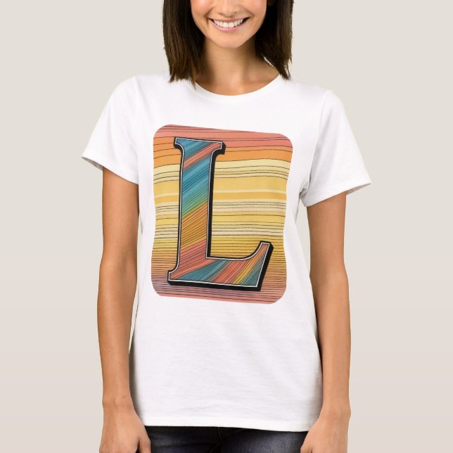 Camiseta Letra retro Spectrum 'L' (Anverso)