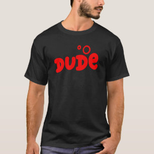 Camiseta Letra roja de burbuja de Guay de los jóvenes hombr