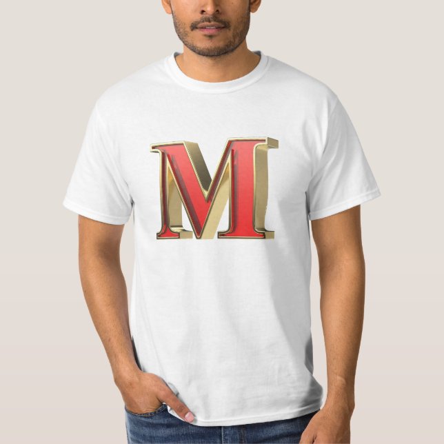 Camiseta Letra roja de vidrio M (Anverso)