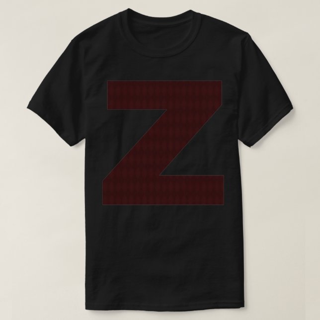 Camiseta Letra roja del diamante Z (Diseño del anverso)