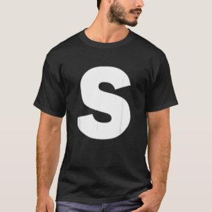 Camiseta Letra S mayúscula Monograma inicial