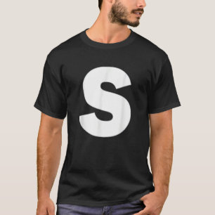 Camiseta Letra S mayúscula Monograma inicial