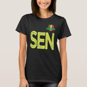 Camiseta Letra senegalesa del grupo de bandera humana S y E