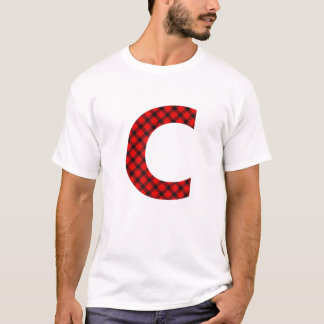 Camiseta Letra simple mayúscula C de búfalo trenzada