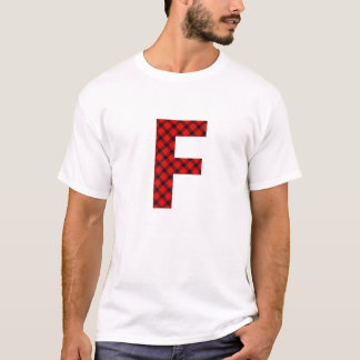 Camiseta Letra simple mayúscula de búfalo trenzada F Buffal