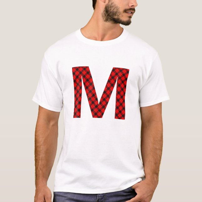 Camiseta Letra simple mayúscula M de búfalo trenzada (Anverso)