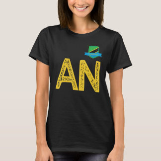 Camiseta Letra tanzana del grupo de bandera humana A y N Ta