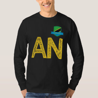 Camiseta Letra tanzana del grupo de bandera humana A y N Ta