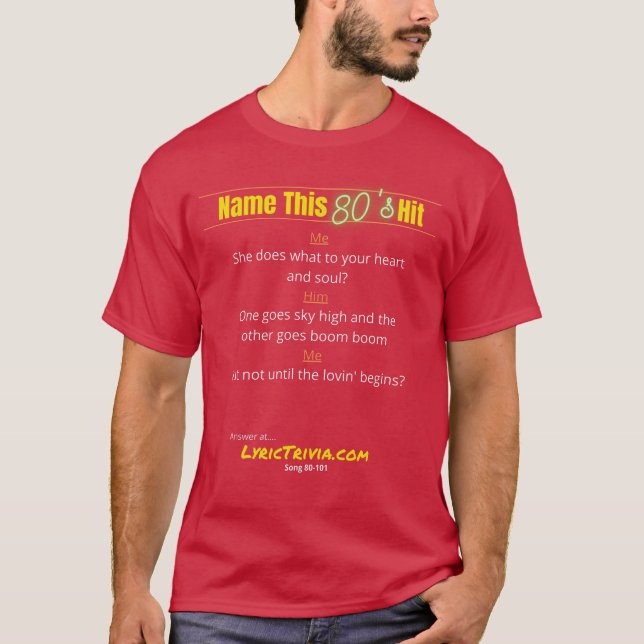 Camiseta Letra Trivia 80-101 T-Shirt (Anverso)