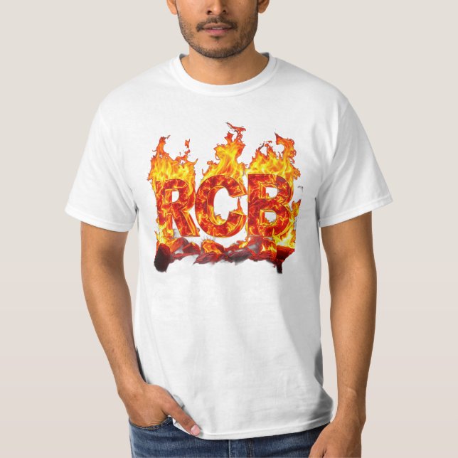 Camiseta Letra unisex Fire RCB T-Shirt (Anverso)