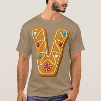 Camiseta Letra V mayúscula Navidades de cocina alfabeta