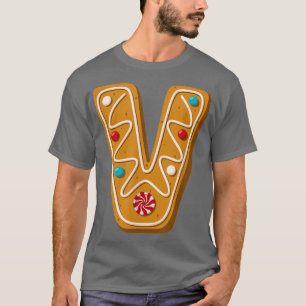 Camiseta Letra V mayúscula Navidades de cocina alfabeta