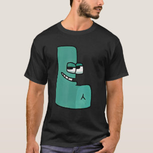 Camiseta Letra verde l alphabet lore