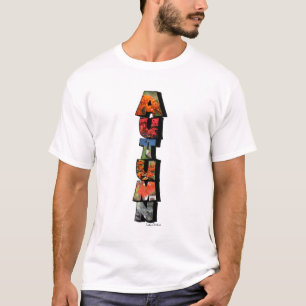 Camiseta Letra vertical grande de otoño T-Shirt