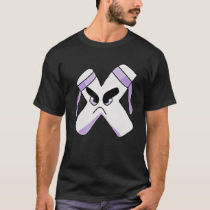 Camiseta Letra Villain Strong X alfabeto loro