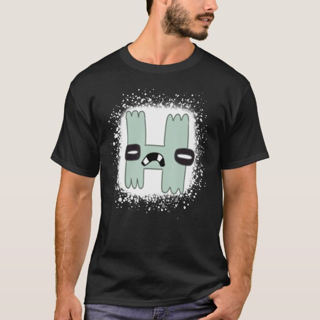 Camiseta Letra villana H vestuario de niños que coinciden c (Anverso)
