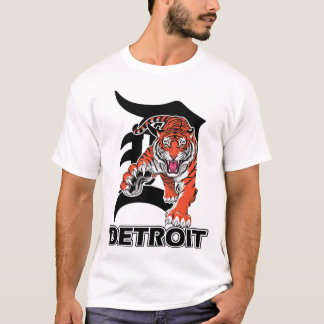 Camiseta Letra vintage D Detroit Michigan código de área 31