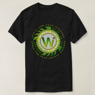 Camiseta Letra W de tipografía futurista con texto personal