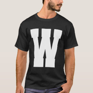 Camiseta Letra W mayúscula Alphabet