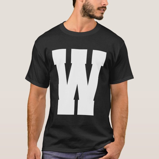 Camiseta Letra W mayúscula Alphabet (Anverso)