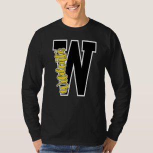 Camiseta Letra Wildcats School Spirit Mascot Black Yellow