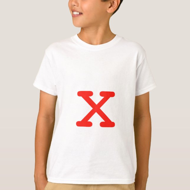 Camiseta Letra X (Anverso)