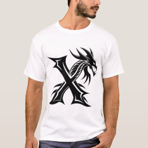 Camiseta Letra X Art T-Shirt