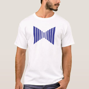 Camiseta Letra X de Monograma de Línea Azul