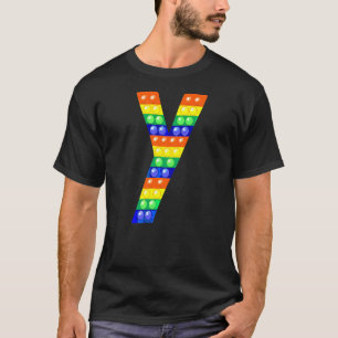 Camiseta Letra Y mayúscula Fidget Pop que coincide con P