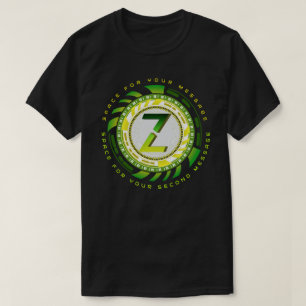Camiseta Letra Z de tipografía futurista personalizada