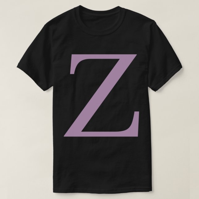 Camiseta Letra Z Lilac color púrpura (Diseño del anverso)