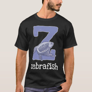 Camiseta Letra zebrafish Alphabet Kilos de pescado