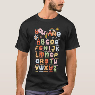 Camiseta Letras Alfabeto Aprendan Niño Chica de ABC Readi
