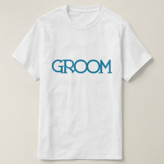 Camiseta Letras azules "Groom" | Fiesta de bodas
