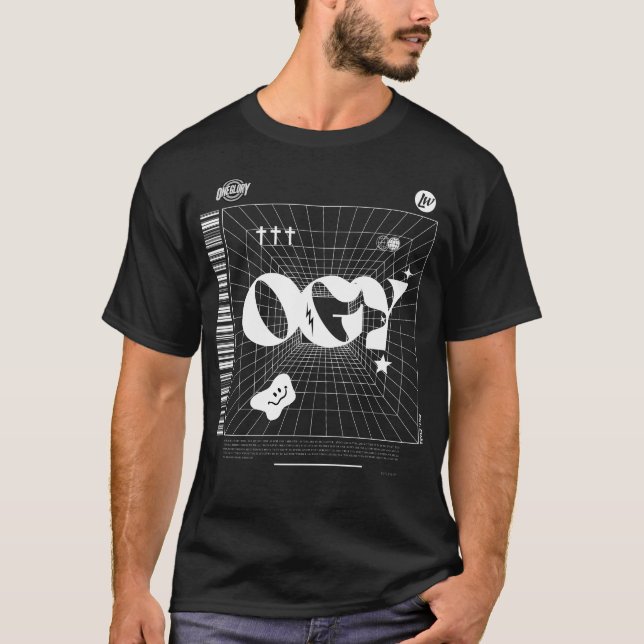 Camiseta Letras blancas de la cuadrícula de OGY (Anverso)