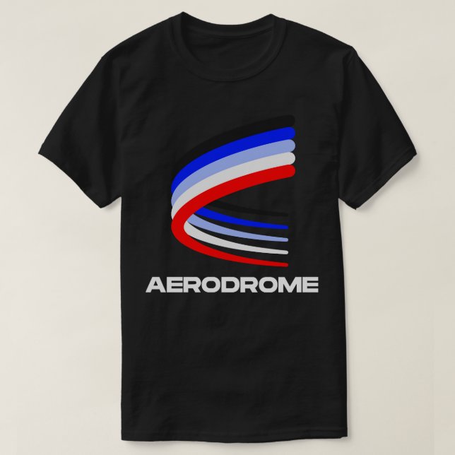 Camiseta Letras blancas del aeródromo (Diseño del anverso)