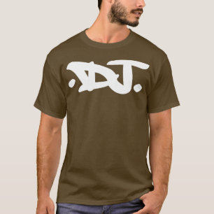 Camiseta Letras blancas del graffiti del DJ