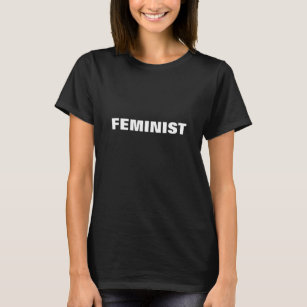 Camiseta Letras blancas "feministas" - fondo negro