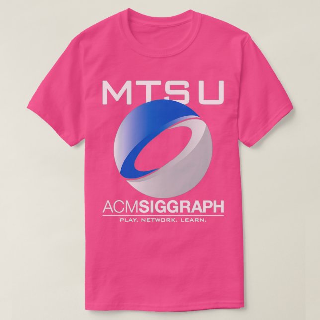 Camiseta Letras blancas MTSU ACM SIGGRAPH (Diseño del anverso)