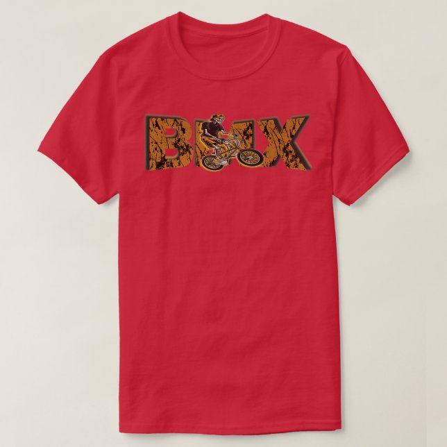 Camiseta Letras BMX con ciclistas esqueléticos  (Diseño del anverso)