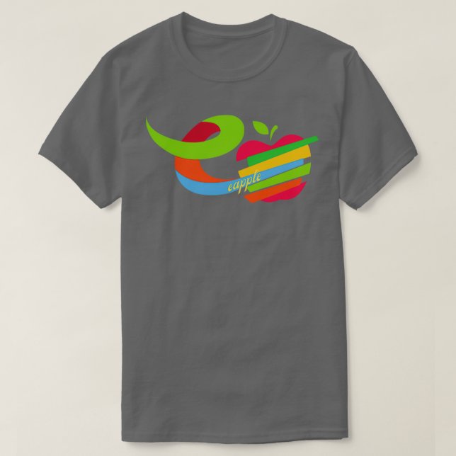 Camiseta Letras coloreadas de arcoiris para Apple (Diseño del anverso)