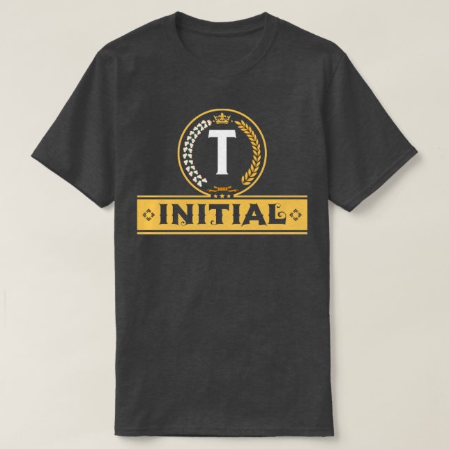 Camiseta letras de alfabeto T (Diseño del anverso)